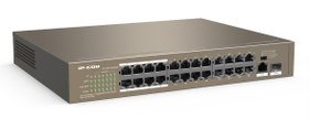 Resim IP-COM F1126P-24-250W 24*FE Ports+1GE Non PoE+1GE Combo IP-COM Yönetilemez Metal Kasa Rack Tipi Switch