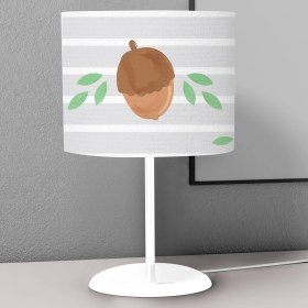 Resim instababyrooms Gri Sincap ve Fındık Desenli Çocuk Odası Dijital Baskılı Çocuk Odası Masaüstü Abajur Avize 