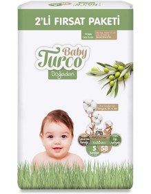 Resim Baby Turco Doğadan Bebek Bezi Fırsat Paketi 5 Junior Numara 58 Adet - Standart / Standart 