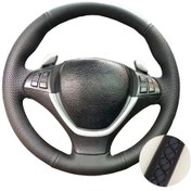 Resim Bmw İçin X5 E70 2006-2013x6 E71 2008-2014 E72 2009 2010 Delikli Deri El Dikişli Black Thread Black Thread 