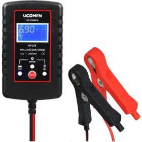 Resim UCOMEN 6V-12V ŞARJ REDRESÖRÜ (AKILLI AKÜ ŞARJ CİHAZI) (ADAPTÖRÜ) OTOMATİK 2 A LCD EKRAN (25050) 