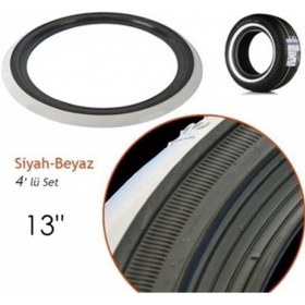 Resim inoltrare Atlas Lyon Lastik Yanağı Beyaz - Siyah Yanak 13jant 