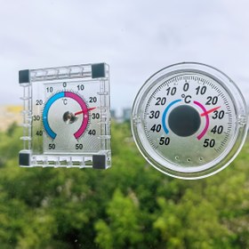 Resim 1/2 paket iç ve dış mekan termometreleri, elektrik gerektirmeyen -50~50°C kadranlı termometre, camın dışında veya duvarda monte edilebilir, arkadaşlara hediye olarak da kullanılabilir 