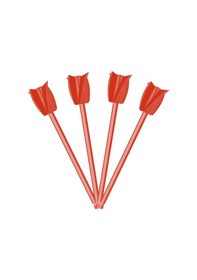 Resim 4 Adet Epoksi Karıştırma Çubuğu Boya Karıştırma Çubuğu Matkap Chucklı Kırmızı 