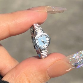 Resim 1 adet Moda Benzersiz Tasarım Saat Yüzükleri Kızlar İçin Hediye, Kadınlar İçin Dekorasyon Saat Yüzükleri, Zaman Gösteremiyor 