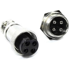 Resim Neevoyu Gx16-4 Uçak Kablosu Bağlantı Seti 4 Çekirdekli Erkek+dişi Soketler 5 Adet Paket 