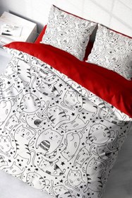 Resim Shop a Way MONOHOME Lastikli Çarşaflı%100 Pamuk Saten Çift Kişilik Nevresim Takımı Catsy 