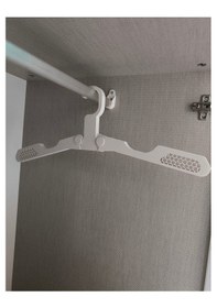Resim Katlanabilir Kıyafet Askılığı Beyaz 