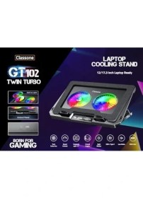 Resim Nisar Store GT102 Gaming Laptop Soğutucu, 2200RPM, Rgb Işıklı, LED Display, Notebook Soğutucu Stand 