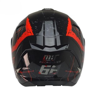 Resim kuzey motor KUZEYMOTOR MTS X340 CLAY FULLFACE KASK P.SİYAH-KIRMIZI (SİYAH CAMLI) 