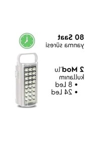Resim Taşınabilir Led Işıldak - 24 Led, Uzun Süreli Kullanım Açık Ahşap 