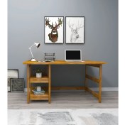 Resim Wood Face City Doğal Ahşap Çalışma Masası Meşe Renk 