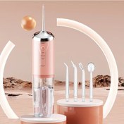 Resim Willowhaven Pembe Şarj Edilebilir Portatif Su Diş İpi 360 Döner Nozul 