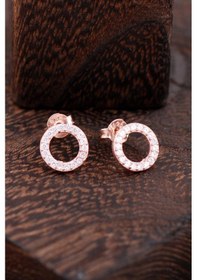 Resim Halka Rose Gümüş Küpe 2356 