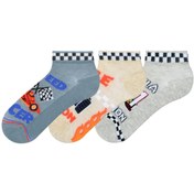 Resim MEM SOCKS Çocuk Arabalı Desenli Patik Çorap 3'lü 