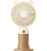 Resim Taşınabililir Mini Usb Şarjlı 3 Kademeli El Masaüstü Vantilatör Fan Soğutucu Ym88216 Kahverengi 