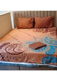 Resim Türkiz Çift Kişilik Pamuk Saten Nevresim Takımı Papatya Diğer 