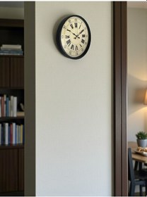 Resim Büro Ev Ofis Hediyesi İçin 36cm Siyah Dekor Duvar Saati Diğer 