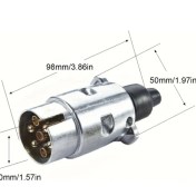 Resim Tongdashop 1 Adet 7 Çekirdekli Metal Römiork Konnektörü, Römorklar, Karavanlar, Pickuplar Ve Araçlar İçin, Kolay Kurulum 