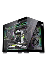 Resim Next Gaming Orion Cube XL 750W 80+ Bronze Power 6x ARGB Fan Kontrolcülü M-ATX Boş Bilgisayar Kasası Siyah 