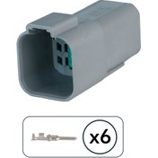 Resim DEUTSCH Dt04-6p Dişi Konnektör 6 Pin Kablosuz 