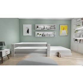 Resim Herseycik Ninnimo Montessori 90X190 Yatak Uyumlu Mdf Karyola My16-1 Beyaz 