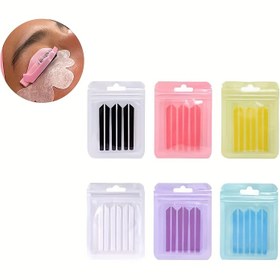 Resim 6 adet Çok Renkli Silikon Çubuklar Kirpik Kaldırma Korumaları - Hipoalerjenik DIY Kirpik Kaldırma Araçları ve Mükemmel Perm Kıvrımları için Rulo Kıvırıcı Pedler, Elektrik Gerektirmez, Güzellik Aksesuarı | Renkli Kirpik Kaldırmalar | Hipoalerjenik Çubuklar 