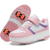 Resim Two Squirrels Unisex Beyaz - Pembe8 Tekerlekli Şık Paten Beyaz - Pembe 