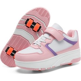 Resim Two Squirrels Unisex Beyaz - Pembe8 Tekerlekli Şık Paten Beyaz - Pembe 