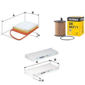 Resim Citroen C-Elysses Peugeot 301 Hdi 92 Filtron 3'Lü Filtre Seti 