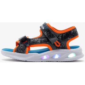 Resim Skechers Sola Glow Sandal Büyük Erkek Çocuk Gri Işıklı Sandalet 401672L Ccor 