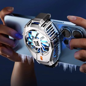Resim Gaming Cep Telefon Hava Soğutma Fanı 2 Kademe Metal Radyatör Soğutucu Ios Android Pubg Gaming Uyumlu 