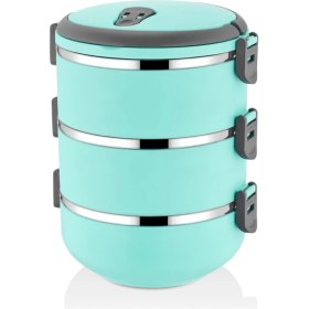 Resim Mobgift Freshbox 3 Katlı Sefer Tası Yemek Termosu - Turkuaz 