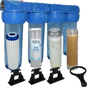 Resim Apartman Girişi Su Arıtma Cihazı 4'Lü Kireç Önleyici Ve Su Yumuşatma Sistemi 