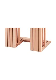 Resim Zigon C Model Sehpa Ham Torna Kayın Ayak İskelet Ham 4lü Tekerlekli El Yapım 