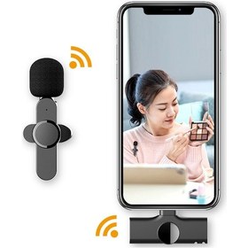 Resim Kablosuz Yaka Mikrofonu Iphone Ipad Mikrofon Lightning Uyumlu 