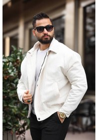 Resim Old Money Culture Oversize Baharlık Kadife Ceket Beyaz Kadife 