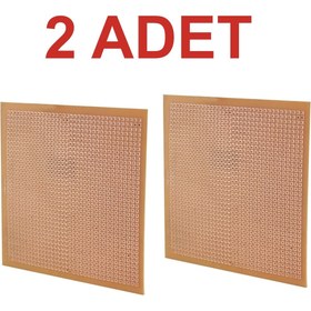 Resim Rodevino 2 Adet 10x10 Cm Delikli Tek Yüzlü Bakır Plaket Pcb Plaket 