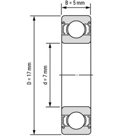 Resim 697 Zz Minyatür Rulman 7x17x5 287438166 