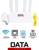 Resim DataForce 4G im Kartlı 4 Anten 1 PORT Taşınabilir Router Wifi 6 Modem CPF906 