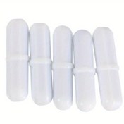 Resim 5 Adet Beyaz Silindirik Manyetik Karıştırma Çubukları - Laboratuvar ve Ev Kimyası için Dayanıklı Korozyona Dirençli Mıknatıs, Şüşe ve Kaplarda Çözümleri Karıştırmak 