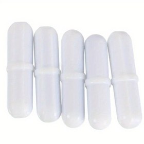 Resim 5 Adet Beyaz Silindirik Manyetik Karıştırma Çubukları - Laboratuvar ve Ev Kimyası için Dayanıklı Korozyona Dirençli Mıknatıs, Şüşe ve Kaplarda Çözümleri Karıştırmak 