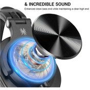 Resim Siyah-mikrofon Oneodio A71 Oyun Kulaklığı Stüdyo Dj Kulaklıklar Stereo Kulak Üstü Kablolu Kulaklık Hi-res Mikrofonlu Pc Ps4 Xbox One Gamer 
