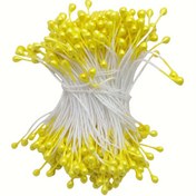 Resim 240 adet 3mm İnci Renkli Taklit Çiçek Sapları Çiçek Düzenlemesi ve DIY El İşleri için İnci Renkli Çiçek Merkezleri Ev Dekorasyonu DIY Malzemeleri 