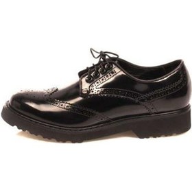 Resim Cesare Paciotti 308 Madison E91308 Black Siyah Deri Düz Tabanlı Loafer Kadın Ayakkabı Siyah 