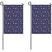 Resim Noel Desenli 2 Li Bahçe Bayrağı Seti, Çift Taraflı 12x177 İnç Açık Alan İçin 12+ 