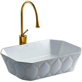 Resim Lena E-8141 Tezgah Üstü Lavabo Altın 