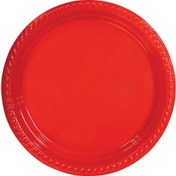 Resim Tabak Plastik 22 Cm (25 Adet) Kırmızı 