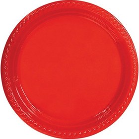 Resim Tabak Plastik 22 Cm (25 Adet) Kırmızı 