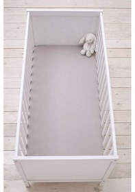 Resim 2 Adet 40x80 Cm Anne Yanı Lastikli Penye Kumaş Bebek Çarşafı-gri 